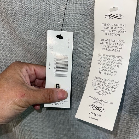 NWT Linda Allard Ellen Tracy wrap dress. SZ- 16 New- old stock. Linen/wool blend - Picture 6 of 8